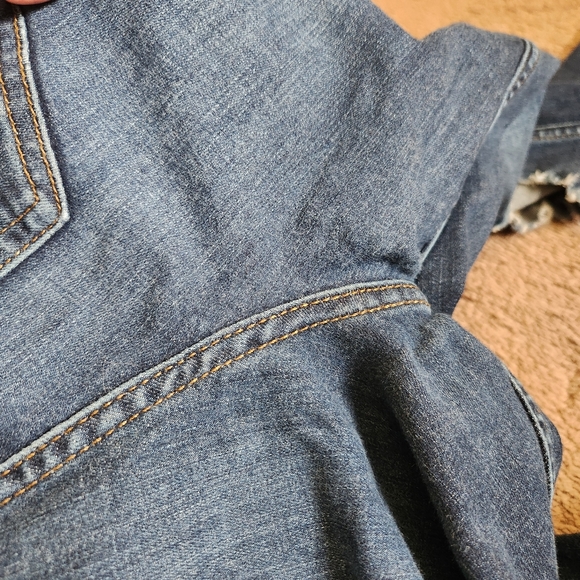 Free People High Rise Busted Knee Cropped Skinny Jeans, Medium Wash,  Size 28 - Picture 10 of 11